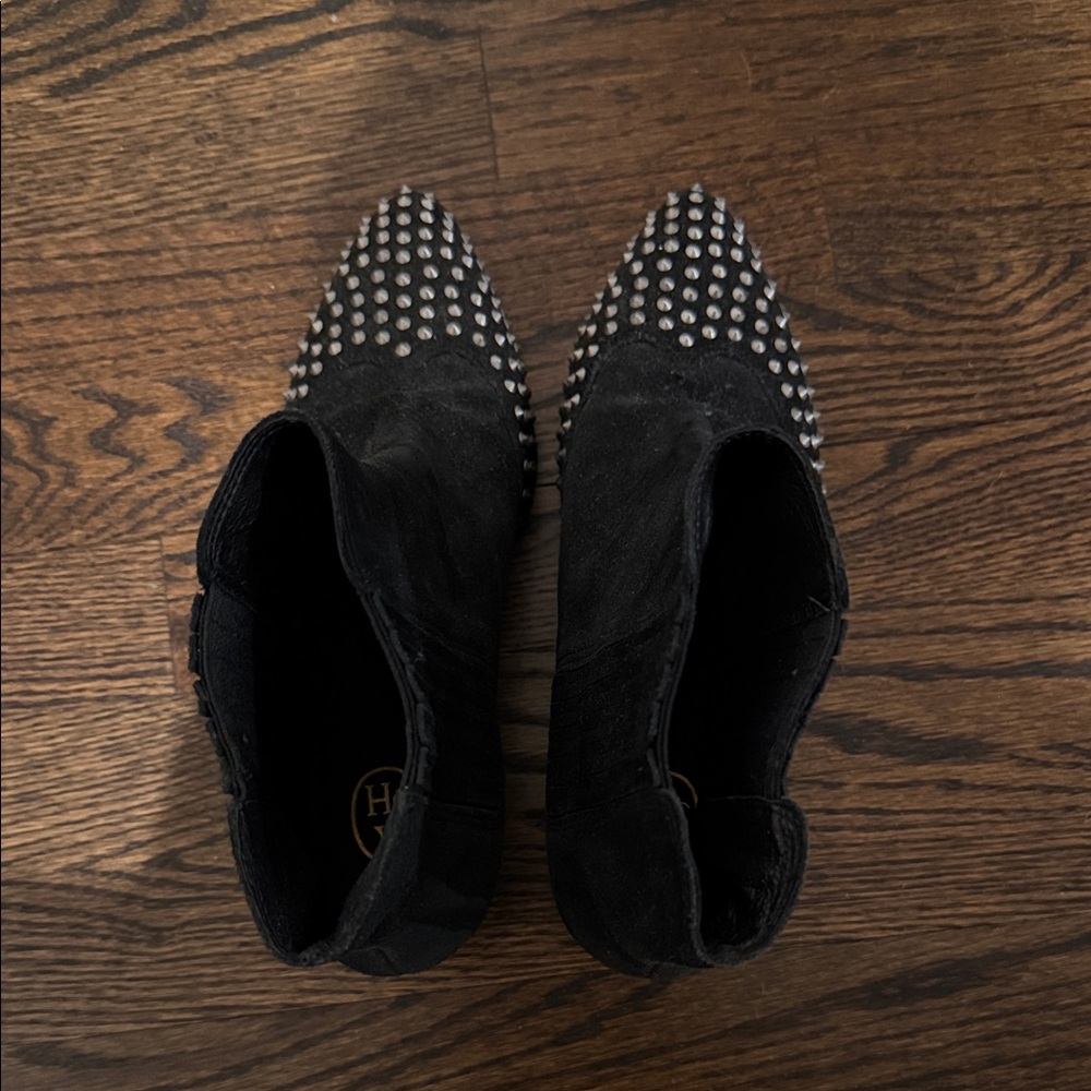 Ash Black Studded Ankle Boots
